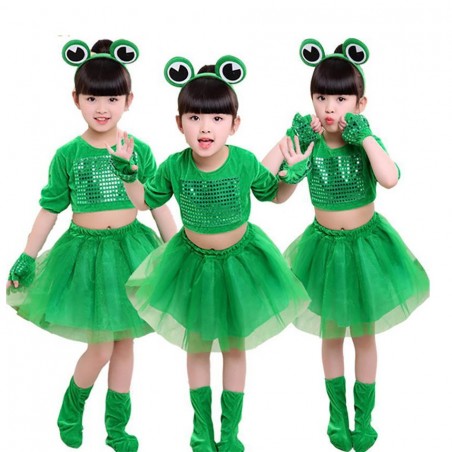 Small green frog - costume for girls / boys - setCostumes