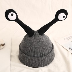 Warm knitted hat - funny long eyesHats & caps