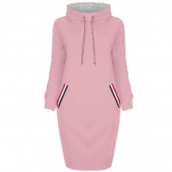 Elegant knee length dress - with turtleneckDresses