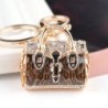 Golden crystal bag - keychainKeyrings