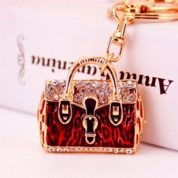 Golden crystal bag - keychainKeyrings