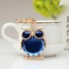Blue crystal owl - keychainKeyrings