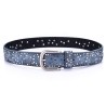 Leather belt with rivets / stars - metal buckleBelts