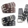 Classic leather belt - star rivets - double pin buckleBelts