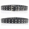 Classic leather belt - star rivets - double pin buckleBelts