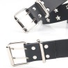 Classic leather belt - star rivets - double pin buckleBelts