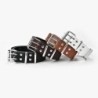 Punk style leather belt - double metal ringsBelts