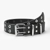 Punk style leather belt - double metal ringsBelts