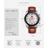 OUKESHI - elegant Quartz stainless steel watch - leather braceletWatches