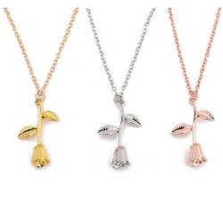 Elegant necklace with rose pendantNecklaces