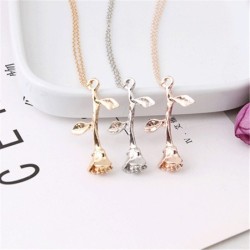 Elegant necklace with rose pendantNecklaces