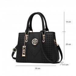 Elegant leather shoulder bag - handbagHandbags