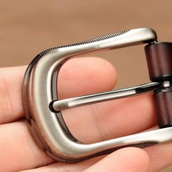 Carved genuine leather belt - with a metal buckleBelts