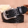 Carved genuine leather belt - with a metal buckleBelts