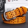 Carved genuine leather belt - with a metal buckleBelts