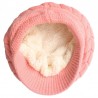 Knitted winter wool hat with visorHats & Caps