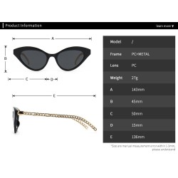 Cat eye style sunglasses - with chain / heartSunglasses