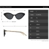 Cat eye style sunglasses - with chain / heartSunglasses