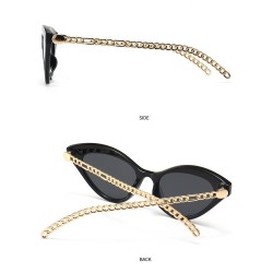 Cat eye style sunglasses - with chain / heartSunglasses