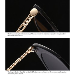 Cat eye style sunglasses - with chain / heartSunglasses