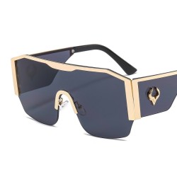Fashion oversized sunglasses - bull logoSunglasses