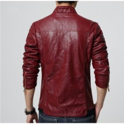 Slim leather jacket - with zippers / pocketsJackets