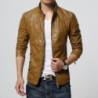 Slim leather jacket - with zippers / pocketsJackets