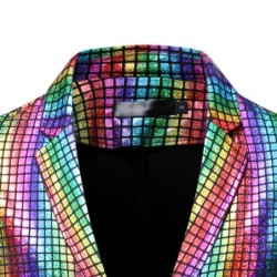Men's suit - rainbow plaid sequinPants