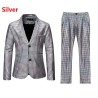 Men's suit - rainbow plaid sequinPants
