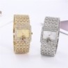 Elegant Quartz watch - wide crystal braceletWatches