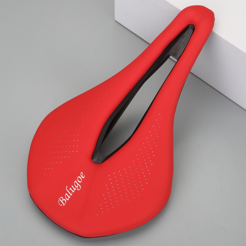Bicycle saddle with hole - breathable soft leather seatSaddles