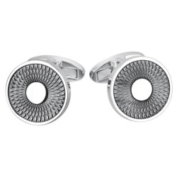 Classic round silver cufflinksCufflinks