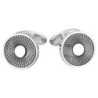 Classic round silver cufflinksCufflinks