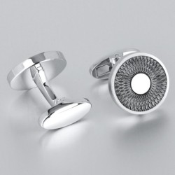 Classic round silver cufflinksCufflinks