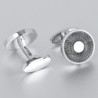 Classic round silver cufflinksCufflinks