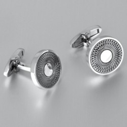 Classic round silver cufflinksCufflinks