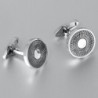 Classic round silver cufflinksCufflinks