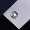 Classic round silver cufflinksCufflinks