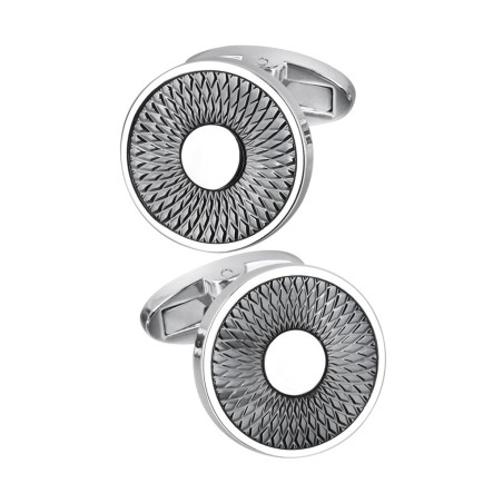 Classic round silver cufflinksCufflinks