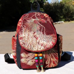 Canvas backpack - colorful ethnic designBackpacks