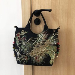 Canvas handbag - colorful ethnic designHandbags