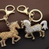 Crystal golden horse - keychainKeyrings