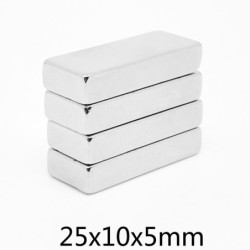 N35 - neodymium magnet - strong rectangular block - 25mm * 10mm * 5mmN35