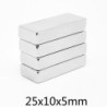N35 - neodymium magnet - strong rectangular block - 25mm * 10mm * 5mmN35