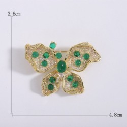 Butterfly shaped brooch with crystalsBrooches