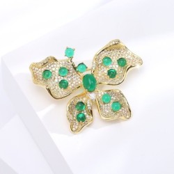 Butterfly shaped brooch with crystalsBrooches