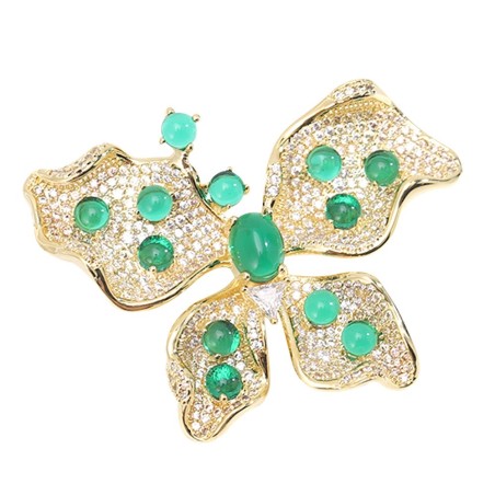 Butterfly shaped brooch with crystalsBrooches