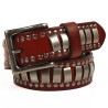 Punk style leather belt - metal rivets / square buckleBelts