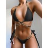 Sexy bikini set - with crystal / metal decorationsBeachwear