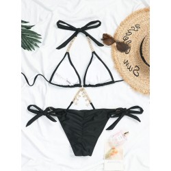 Sexy bikini set - with crystal / metal decorationsBeachwear